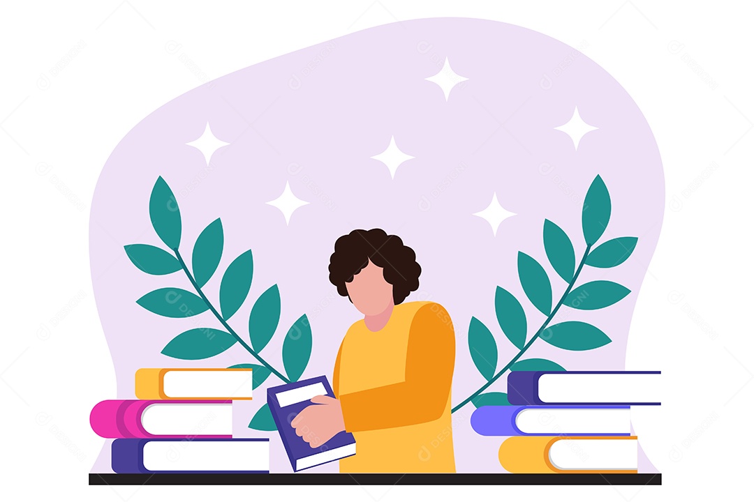 Ilustração do Dia Mundial do Livro Vetor EPS