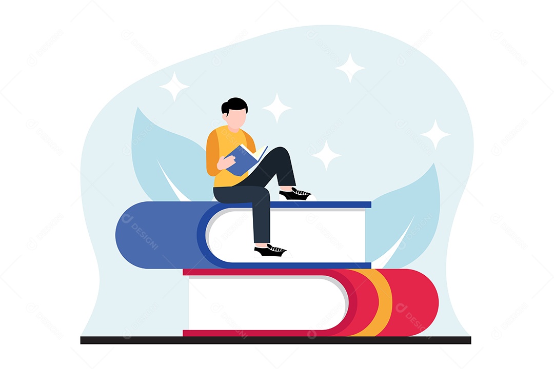 Ilustração do Dia Mundial do Livro Vetor EPS