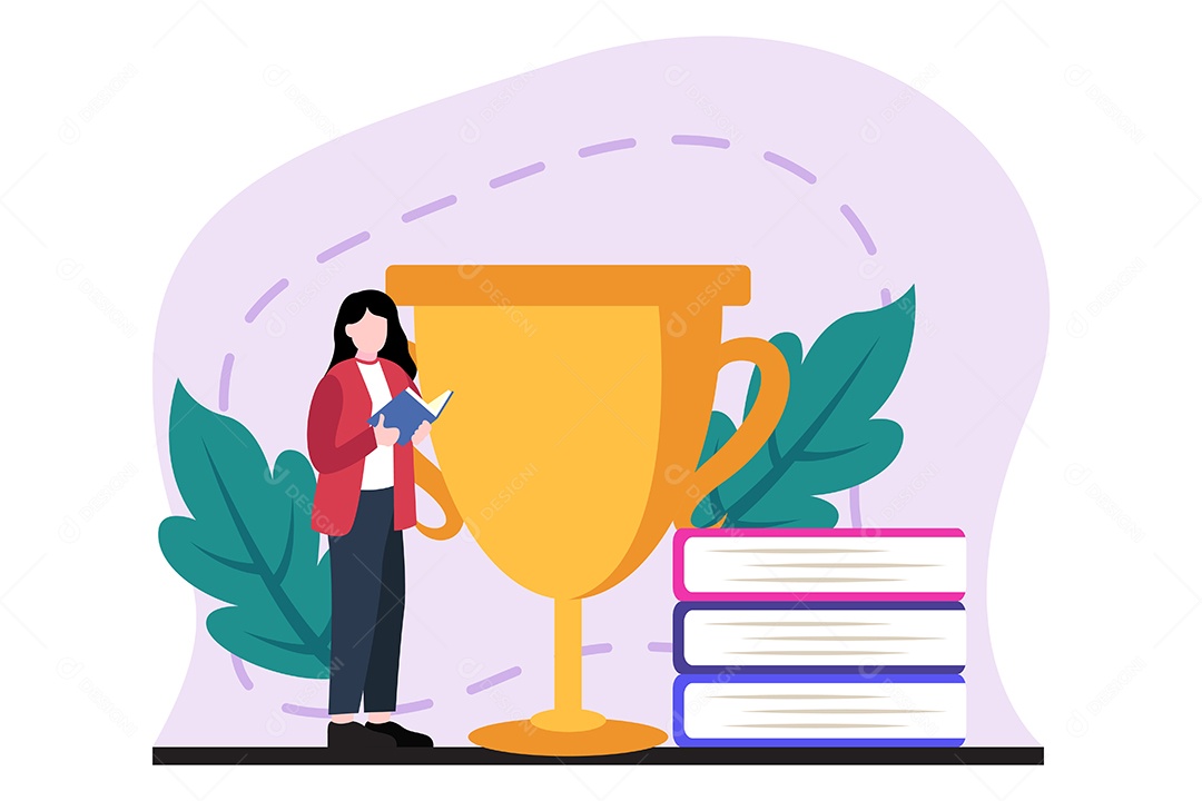 Ilustração do Dia Mundial do Livro Vetor EPS