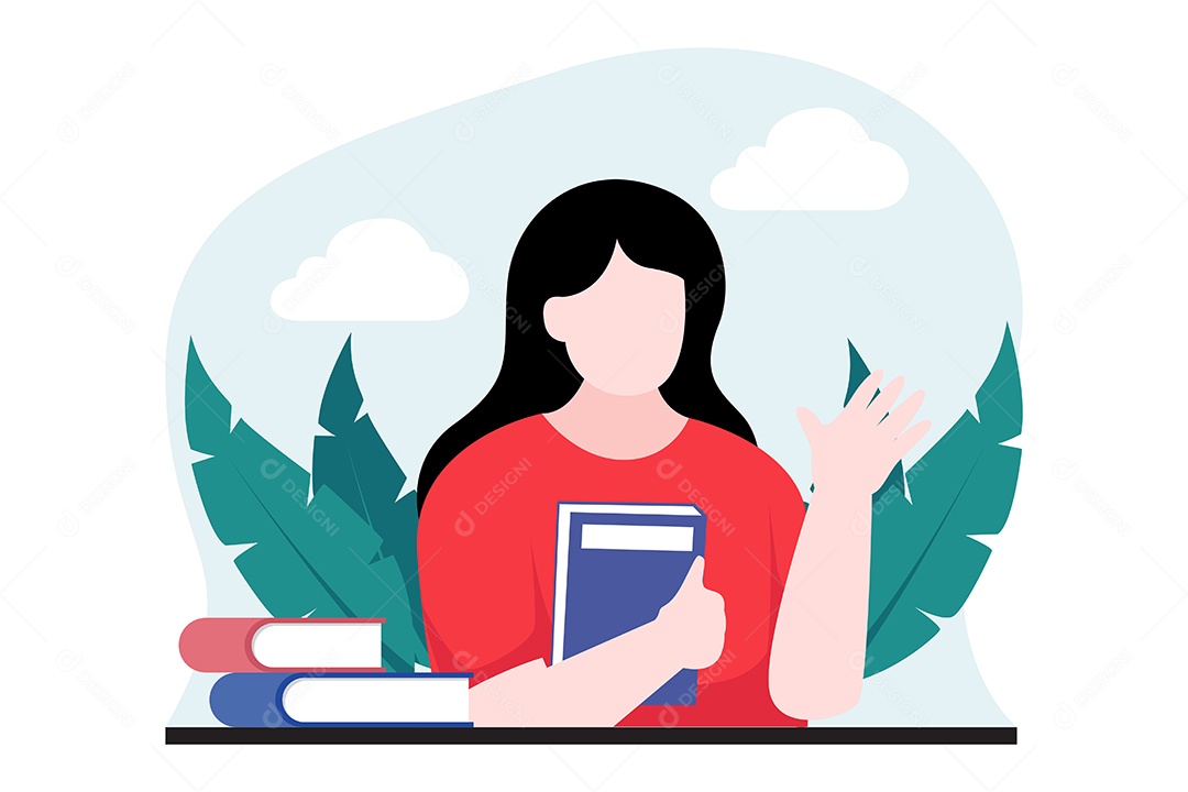 Ilustração do Dia Mundial do Livro Vetor EPS