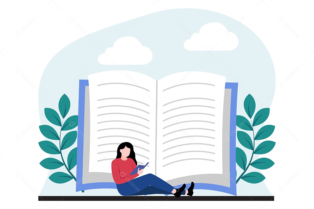 Ilustração do Dia Mundial do Livro Vetor EPS