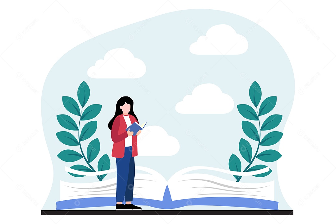 Ilustração do Dia Mundial do Livro Vetor EPS