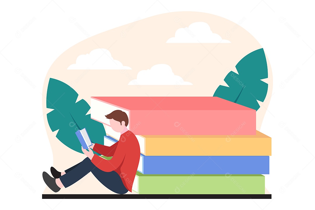 Ilustração do Dia Mundial do Livro Vetor EPS