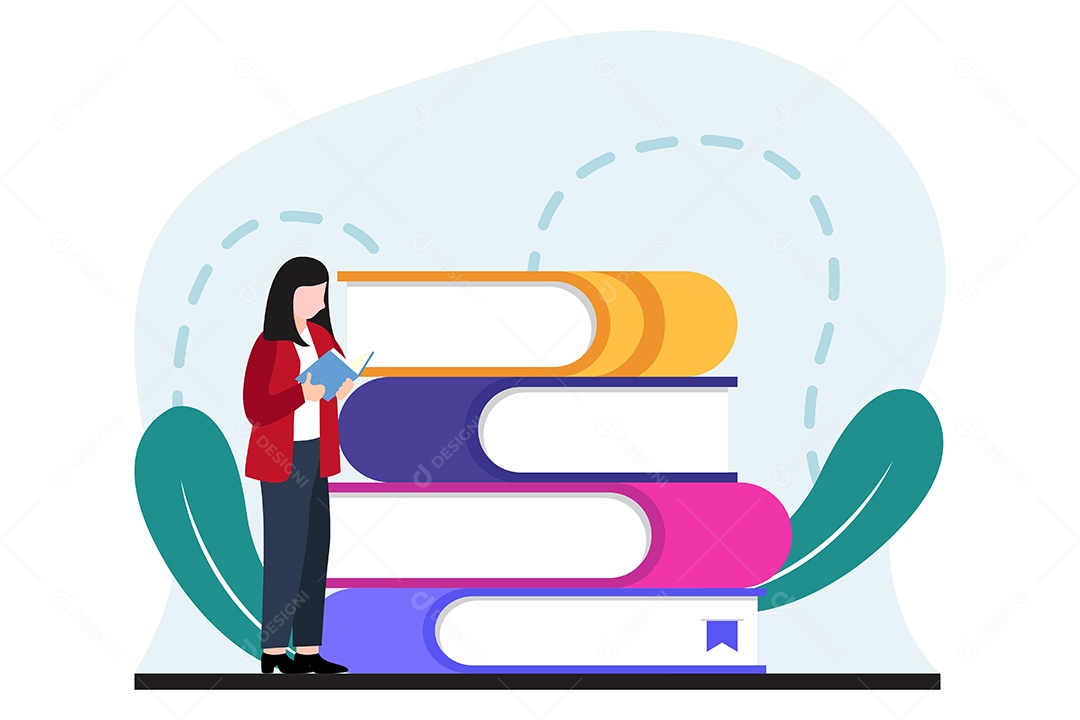 Ilustração do Dia Mundial do Livro Vetor EPS