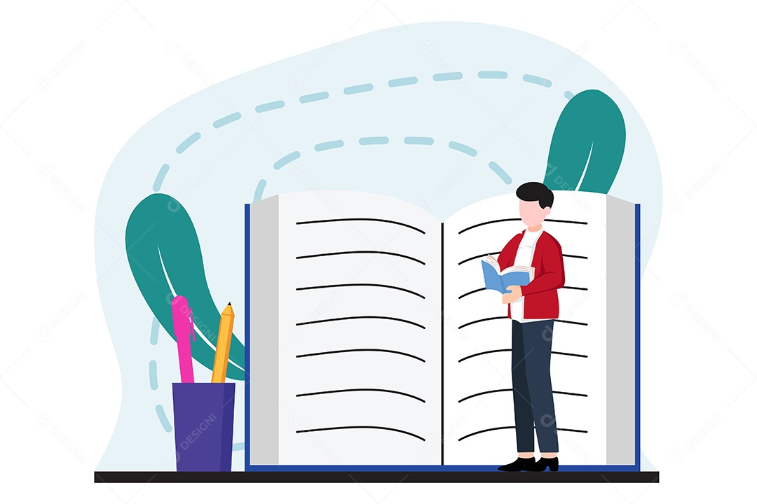 Ilustração do Dia Mundial do Livro Vetor EPS