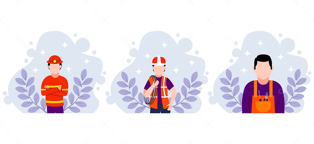 Ilustração do Dia do Trabalho Vetor EPS