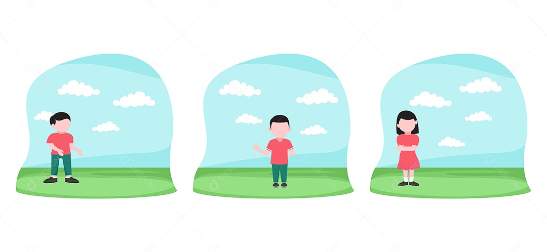 Ilustração do Dia das Crianças Vetor EPS