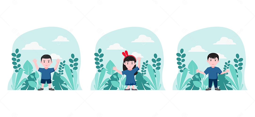 Ilustração do Dia das Crianças Vetor EPS