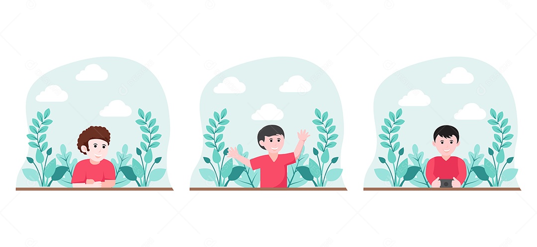 Ilustração do Dia das Crianças Vetor EPS