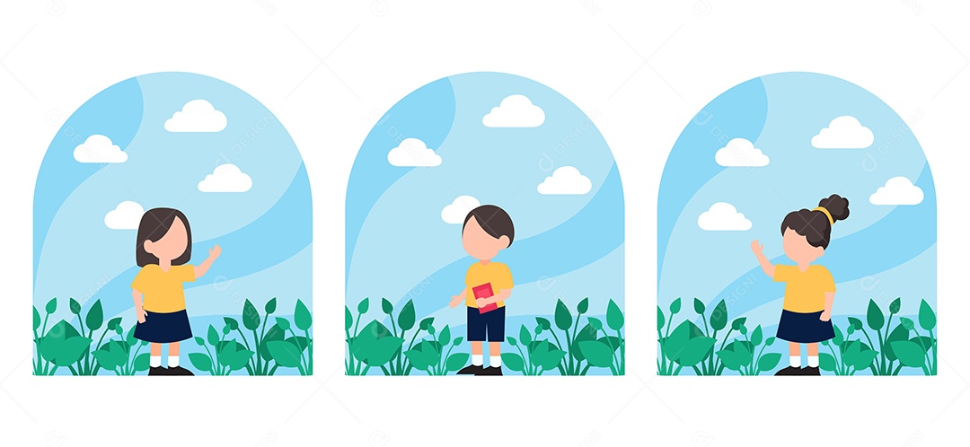 Ilustração do Dia das Crianças Vetor EPS