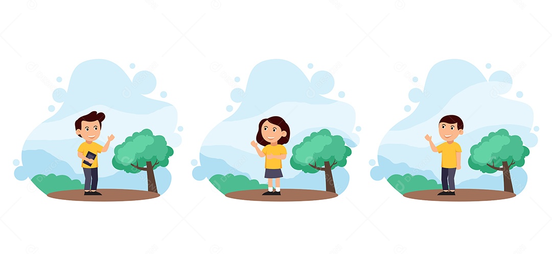 Ilustração do Dia das Crianças Vetor EPS