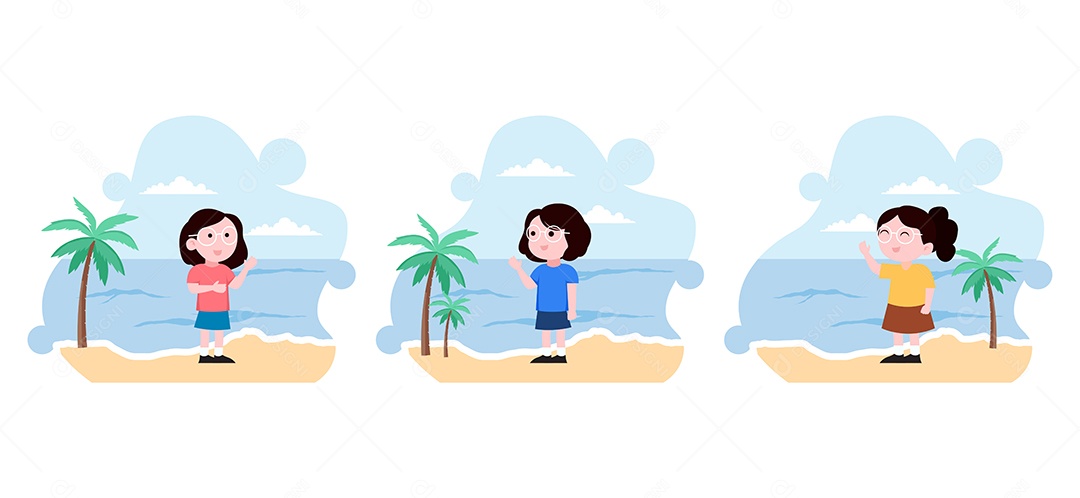 Ilustração do Dia das Crianças Vetor EPS