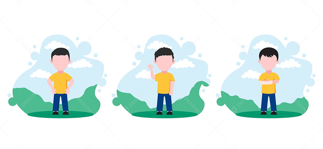 Ilustração do Dia das Crianças Vetor EPS