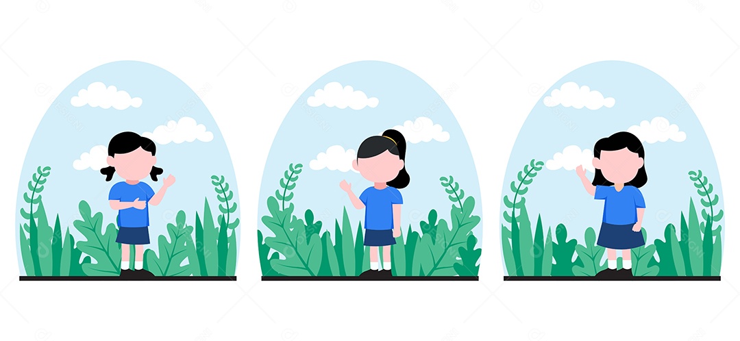 Ilustração do Dia das Crianças Vetor EPS