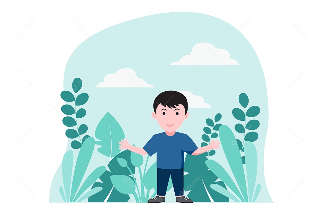 Ilustração do Dia das Crianças Vetor EPS