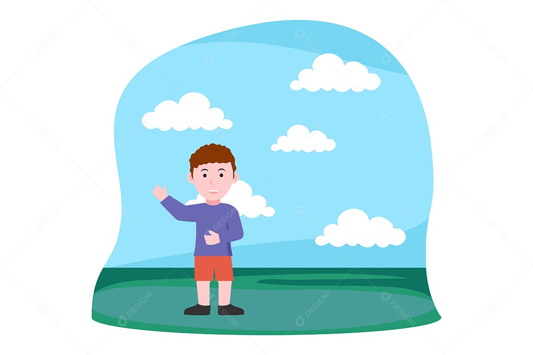 Ilustração do Dia das Crianças Vetor EPS