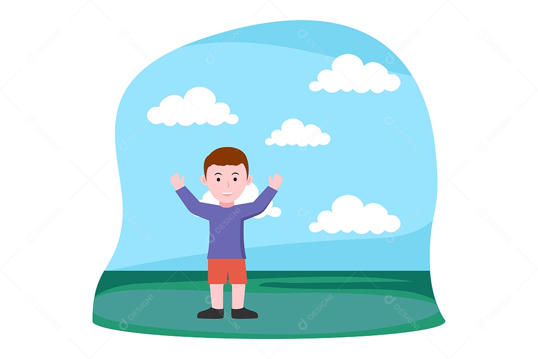 Ilustração do Dia das Crianças Vetor EPS