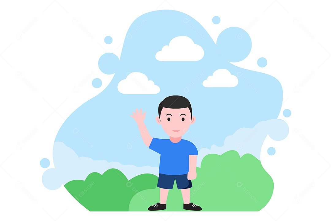 Ilustração do Dia das Crianças Vetor EPS