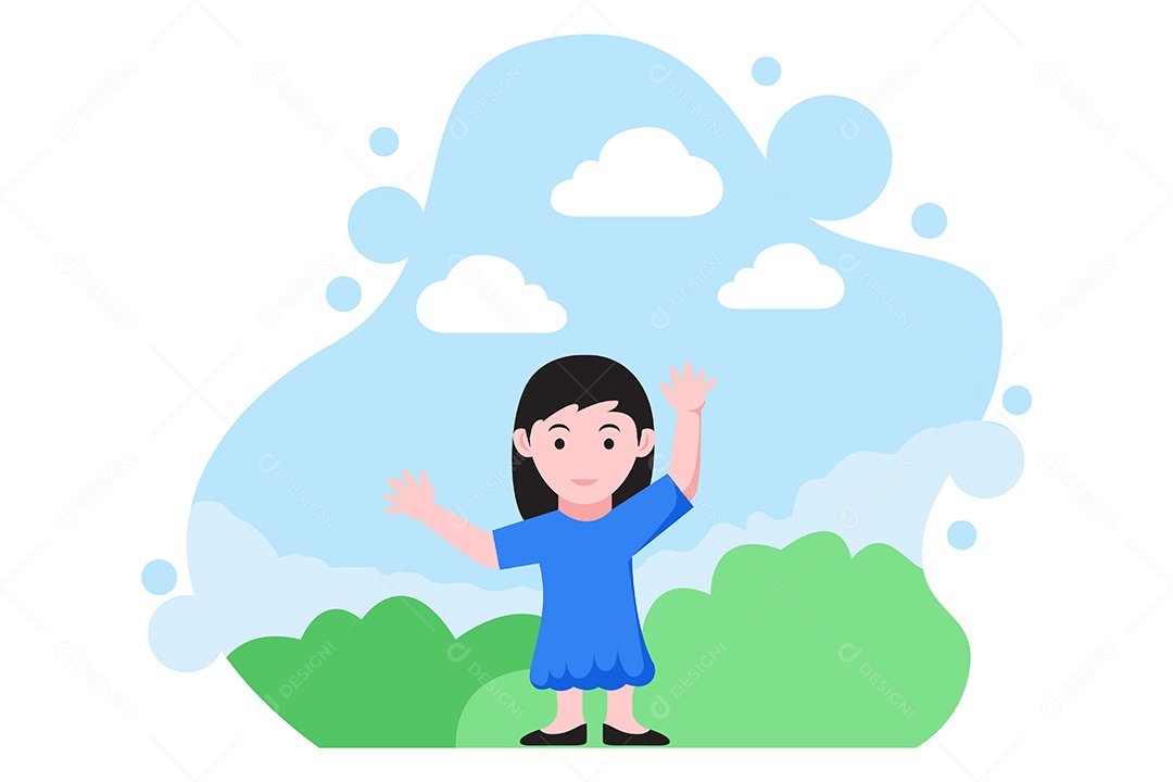 Ilustração do Dia das Crianças Vetor EPS