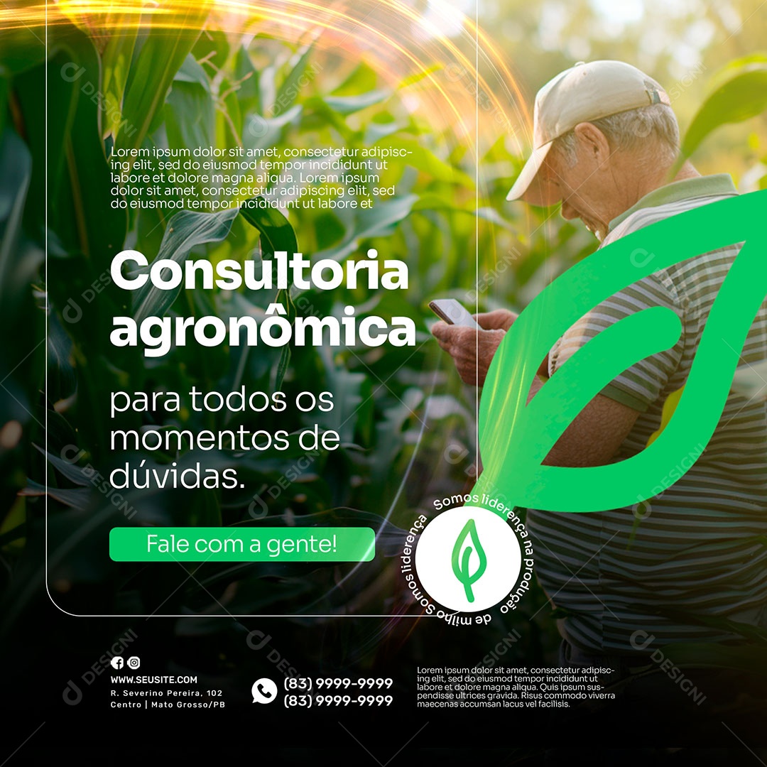 Agronegócio Consultoria Agronômica Social Media PSD Editável