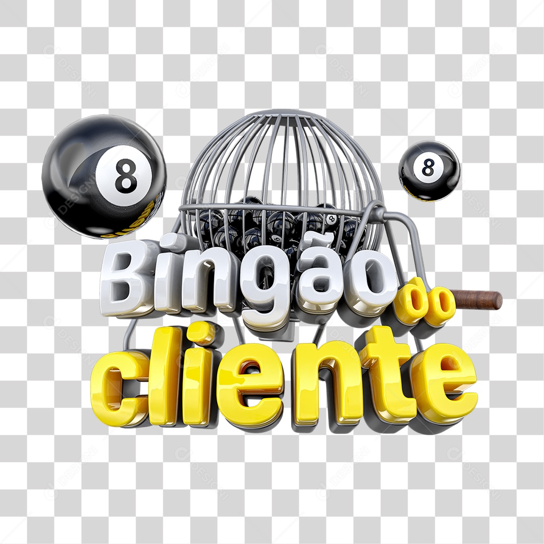Selo 3D Bingão do Cliente PNG Transparente