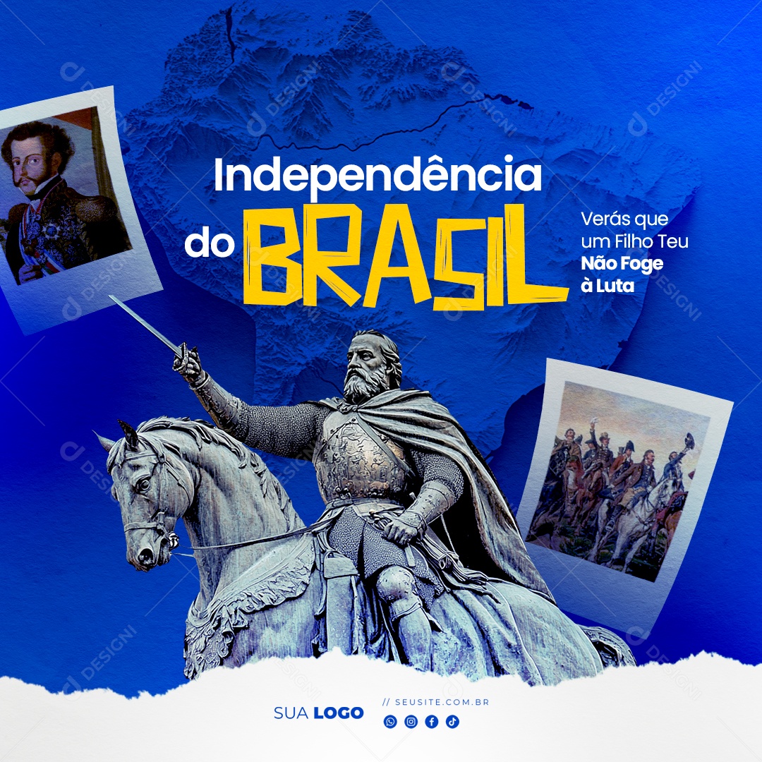Dia da Independência do Brasil 07 de Setembro Social Media PSD Editável