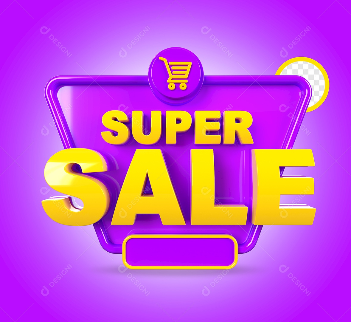 Selo 3D Para Composição Super Sale PSD