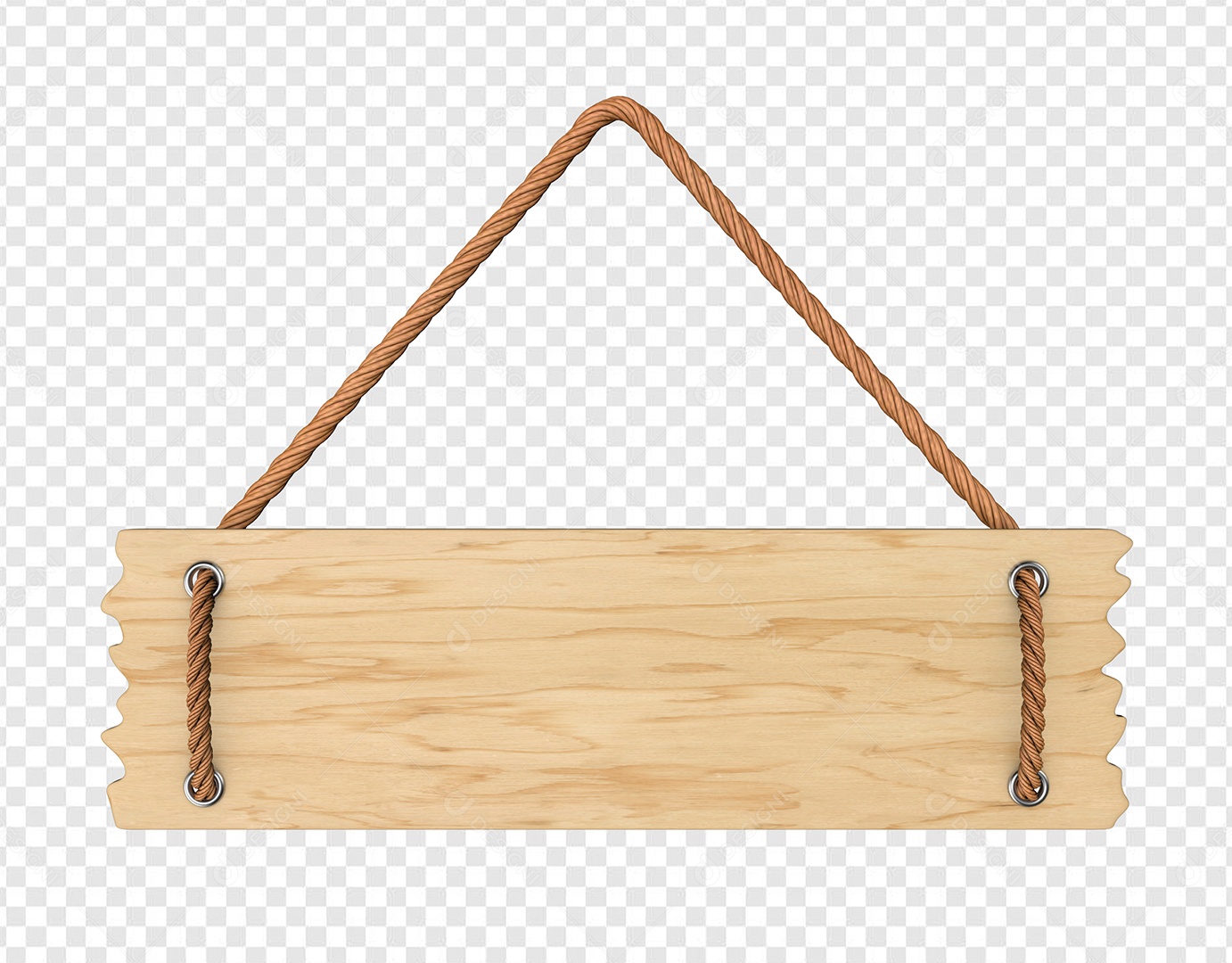 Placa de Madeira Elemento 3D para Composição PSD