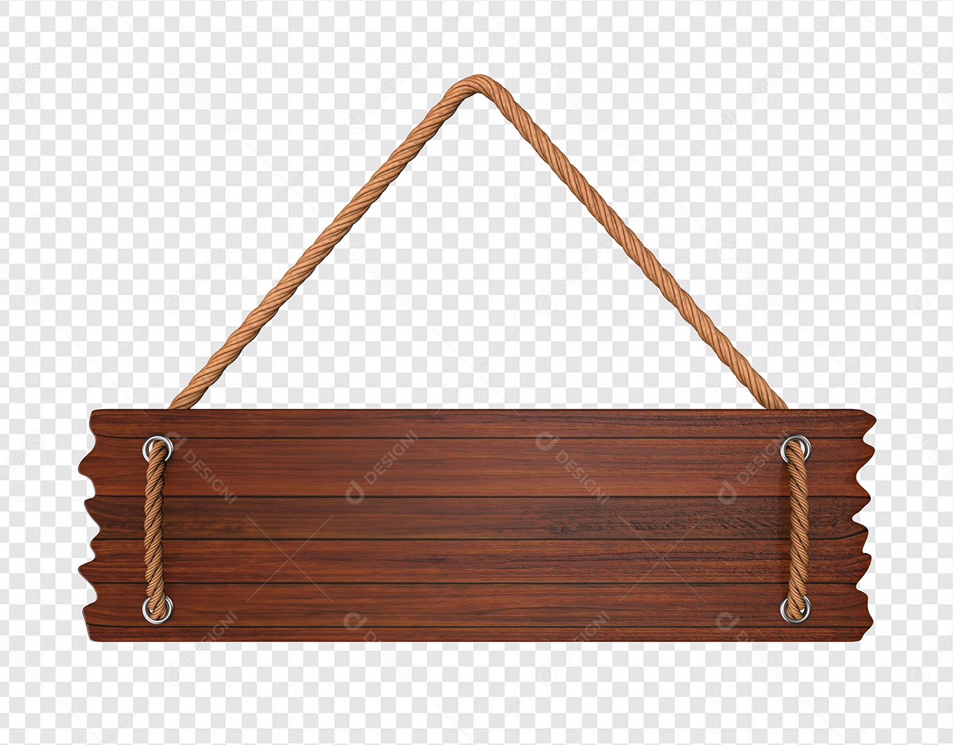 Placa de Madeira Elemento 3D para Composição PSD