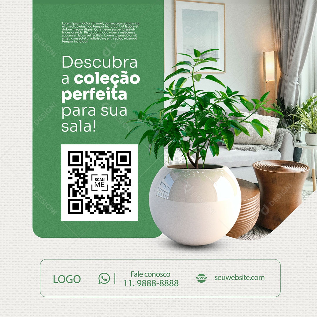 Loja de Móveis Descubra a Coleção Prefeita Para Sua Sala Social Media PSD Editável