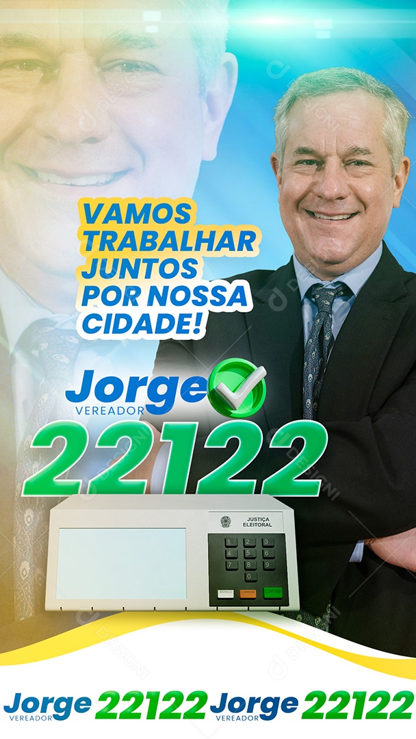 Story Política Candidato Jorge Social Media PSD Editável