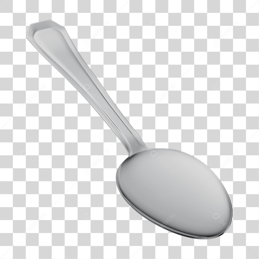 Talher Colher de Aço Inoxidável para Composição PNG Transparente
