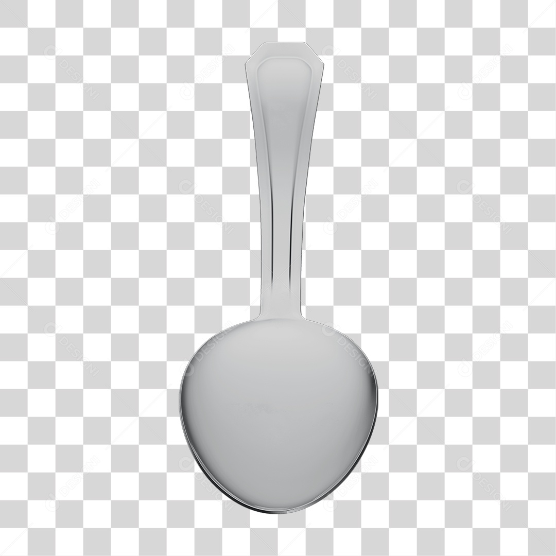 Talher Colher de Aço Inoxidável para Composição PNG Transparente