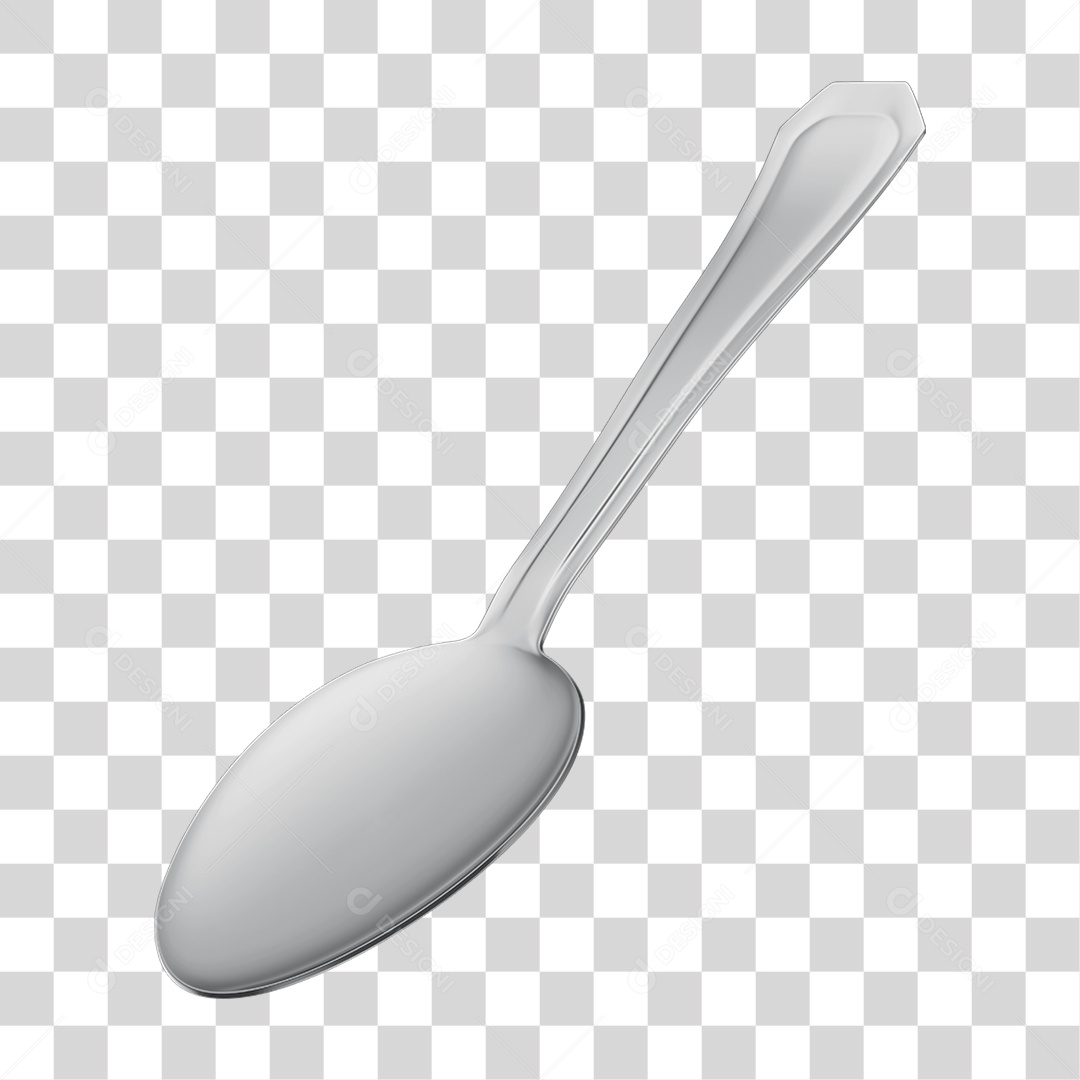 Talher Colher de Aço Inoxidável para Composição PNG Transparente