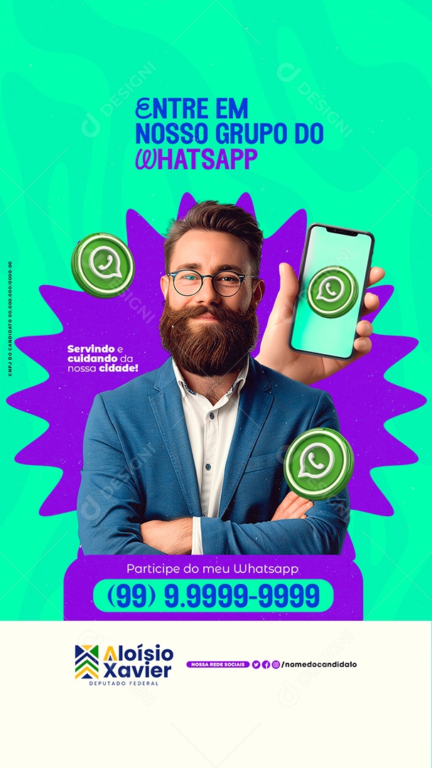 Story Política Servindo e Cuidando da nossa Cidade Social Media PSD Editável