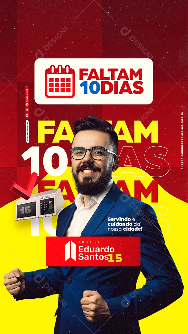 Story Política Faltam 10 Dias Social Media PSD Editável