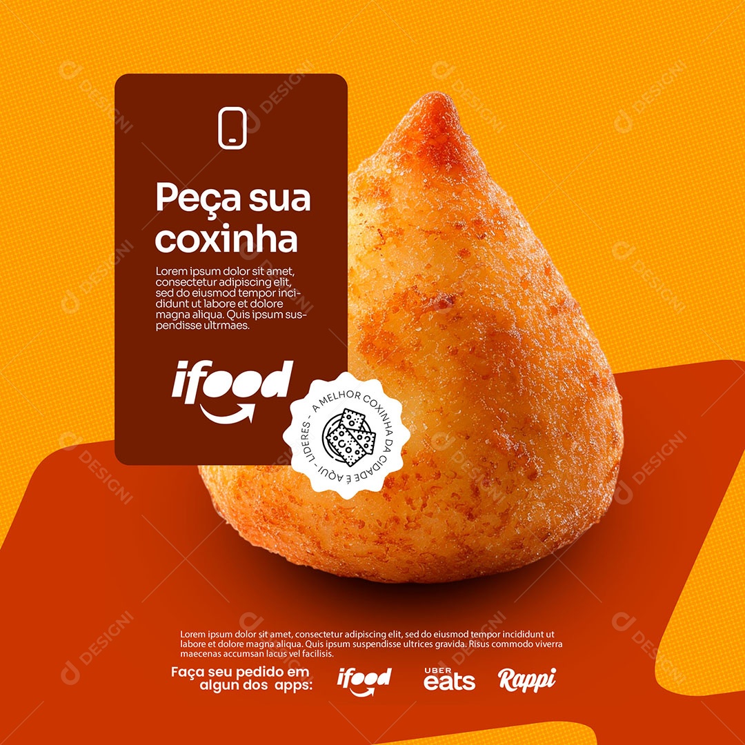 Salgado Coxinha Social Media PSD Editável