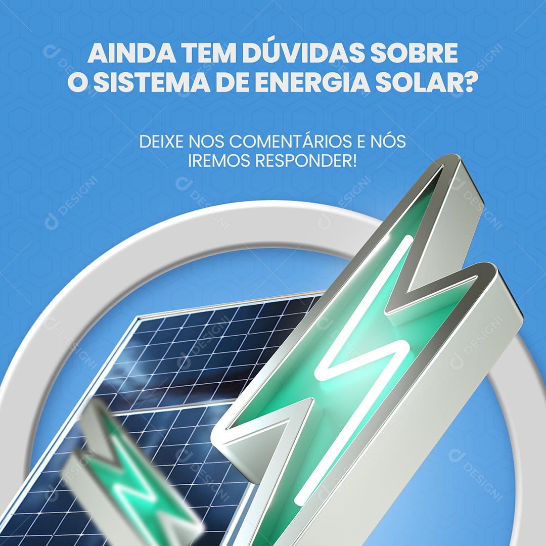 Energia Solar Ainda Tem Dúvidas Sobre O Sistema De Energia Social Media PSD Editável