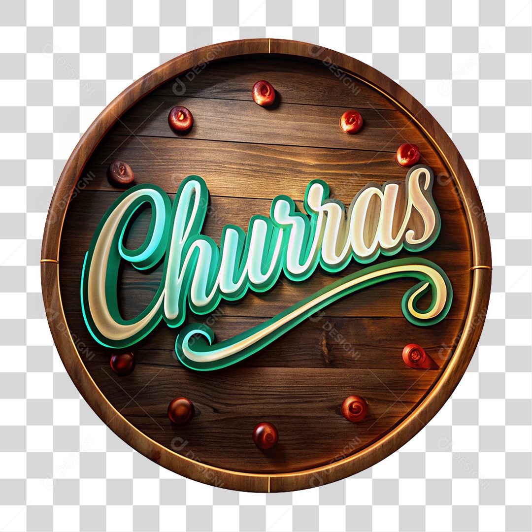 Placa de Madeira Churras PNG Transparente
