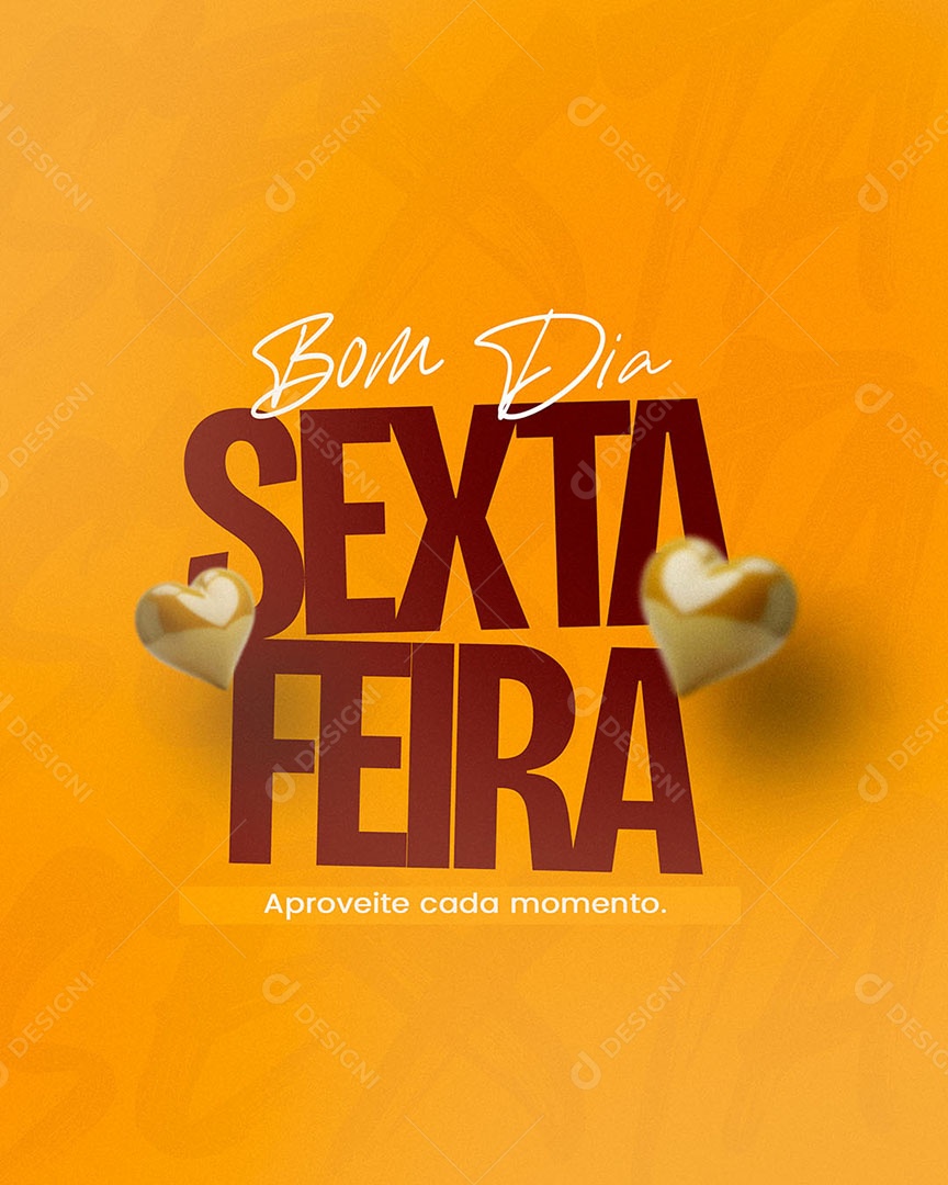 Frase Motivacional Bom Dia Sexta Social Media PSD Editável