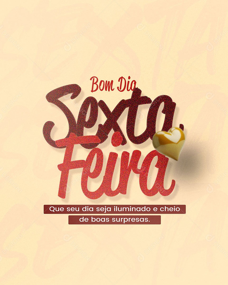 Frase Motivacional Bom Dia Sexta Social Media PSD Editável