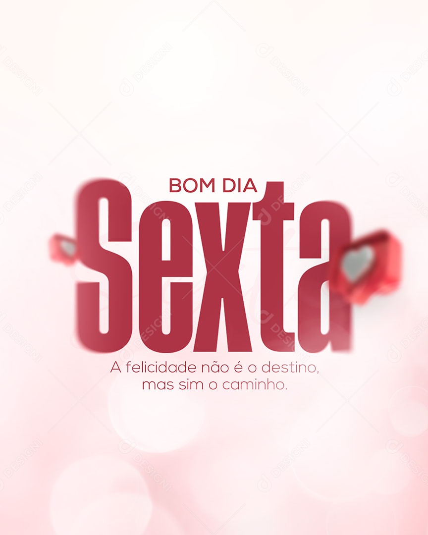 Frase Motivacional Bom Dia Sexta Social Media PSD Editável