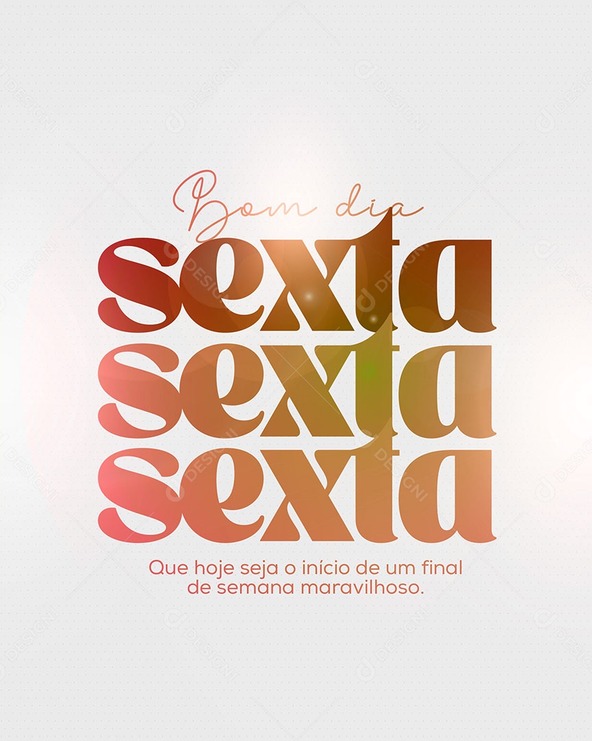 Frase Motivacional Bom Dia Sexta Social Media PSD Editável
