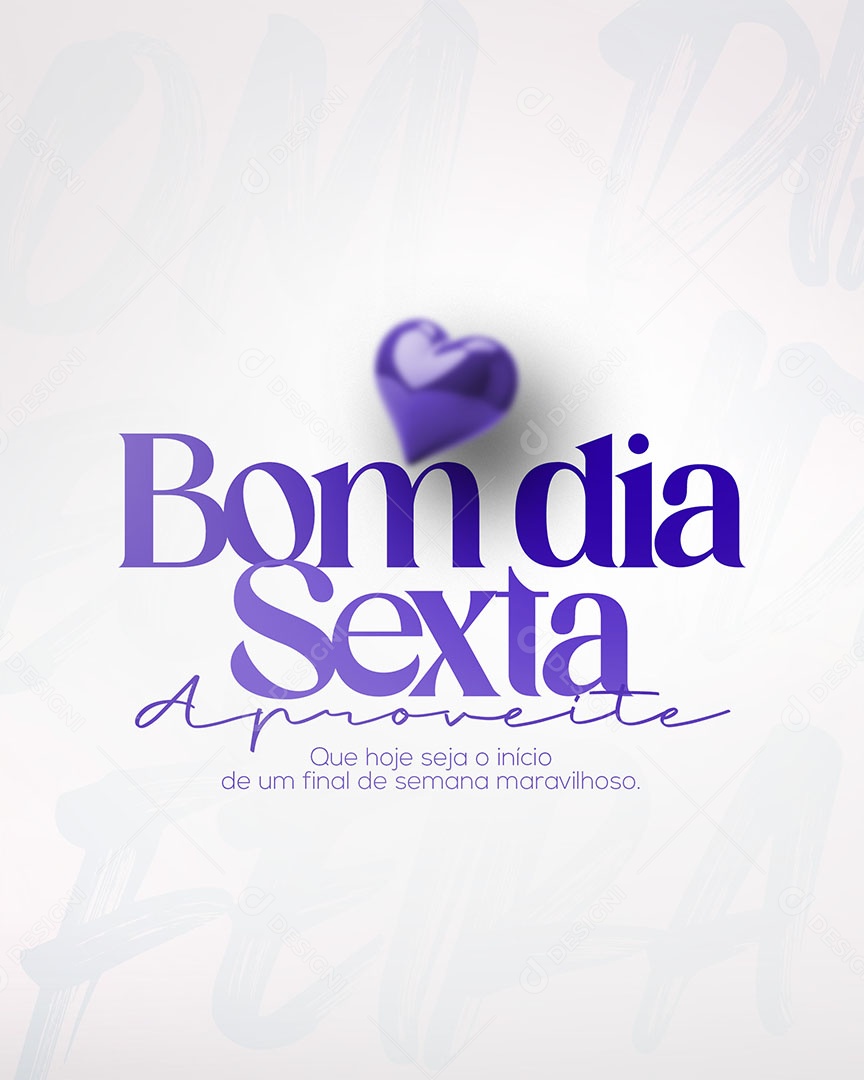 Frase Motivacional Bom Dia Sexta Social Media PSD Editável