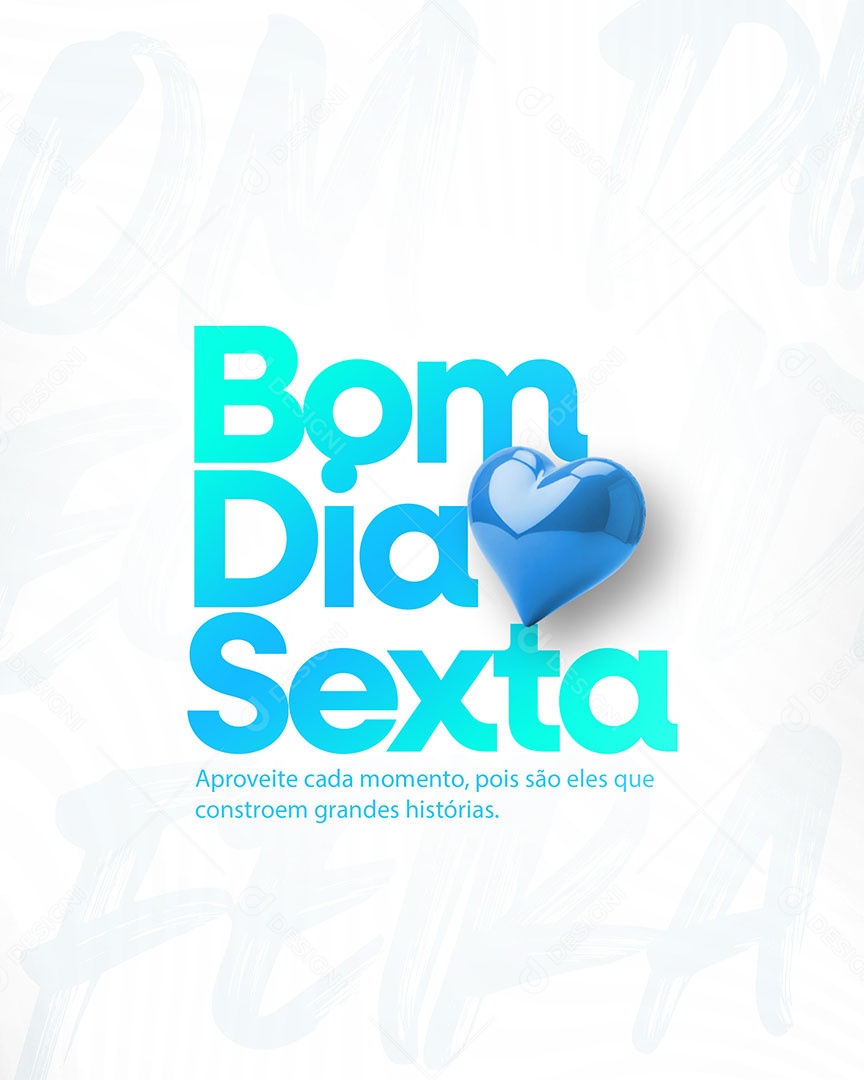 Frase Motivacional Bom Dia Sexta Social Media PSD Editável