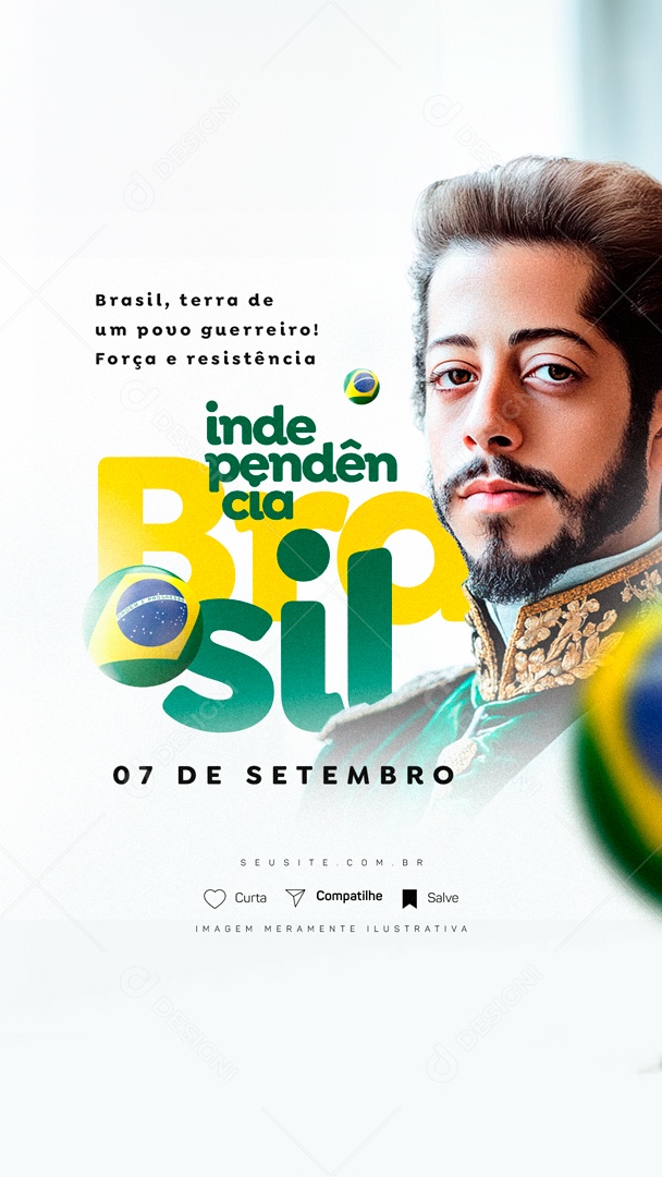 Story Dia da Independência do Brasil 07 de Setembro Social Media PSD Editável