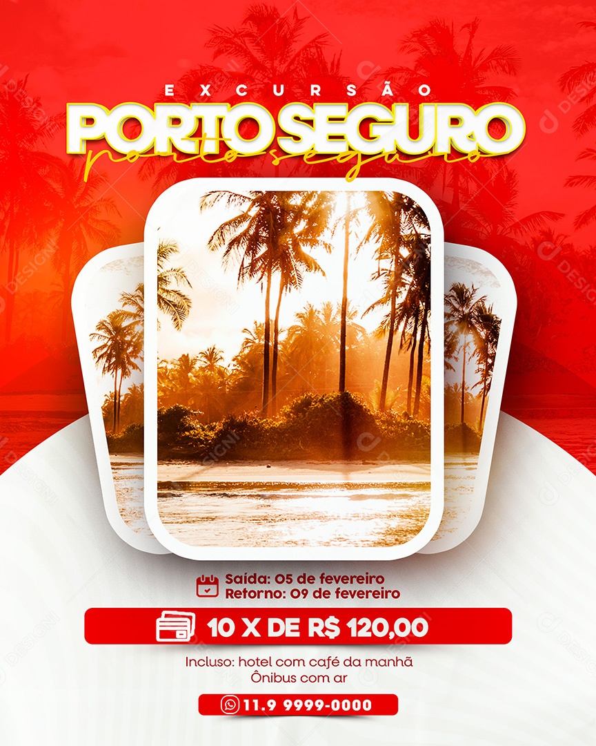 Excursão Porto Seguro Social Media PSD Editável