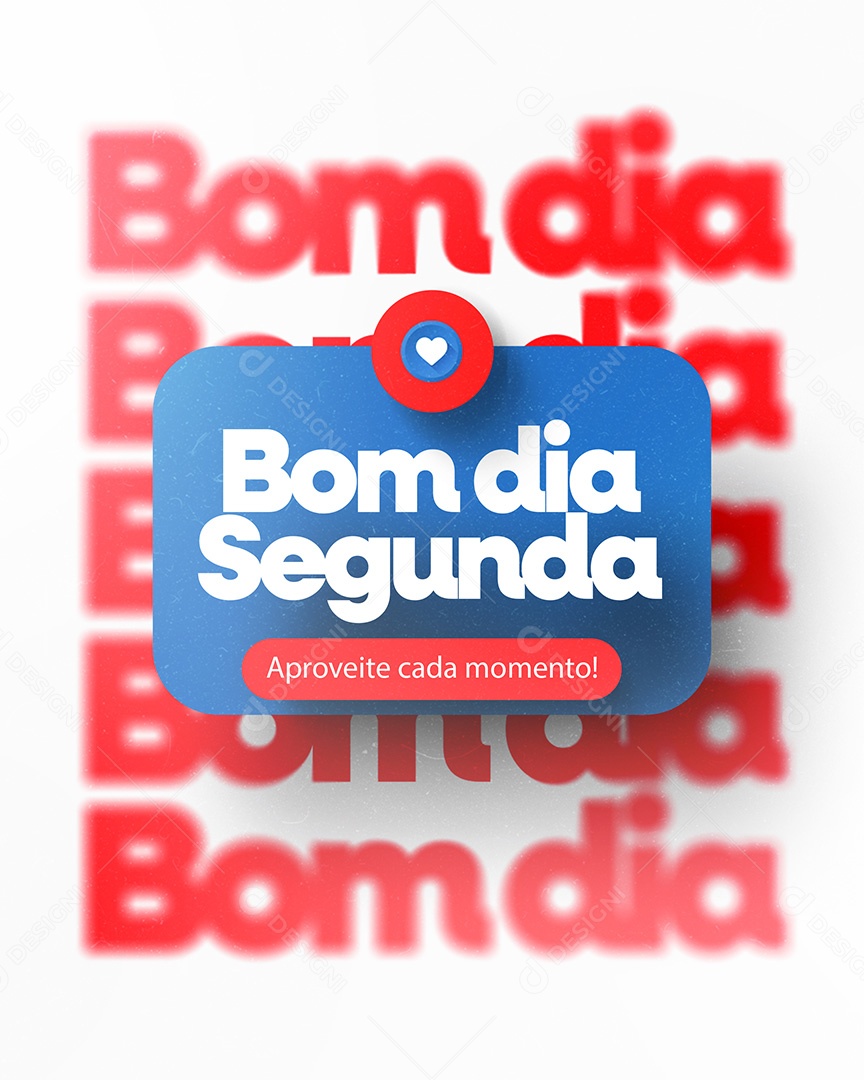 Frase Motivacional Bom Dia Segunda Social Media PSD Editável