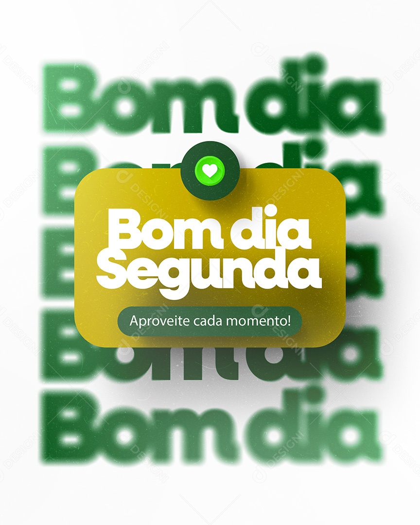 Frase Motivacional Bom Dia Segunda Social Media PSD Editável