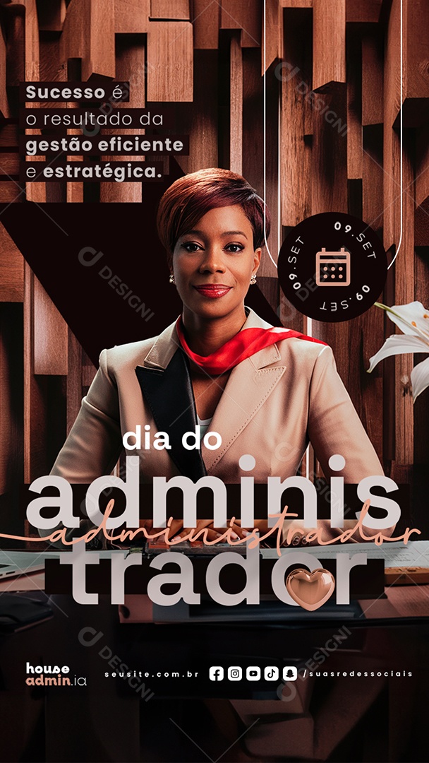 Story Dia Do Administrador 09 de Setembro Social Media PSD Editável